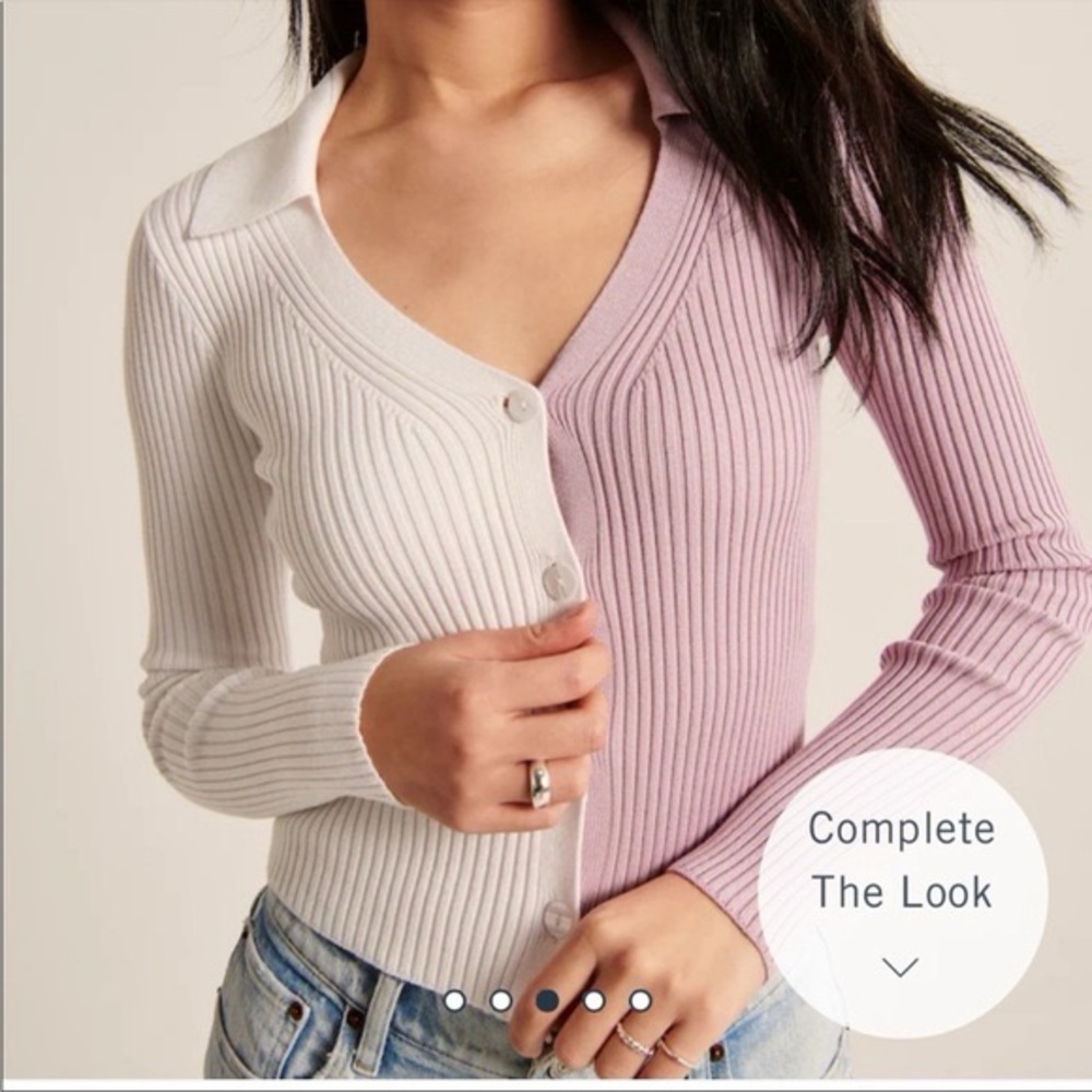 Abercrombie Elevated Knit Sweater Cardigan